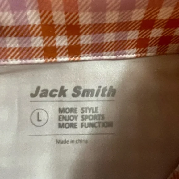 Jack Smith golf shirt, Size Large multi color with front zipper and long sleeves - Picture 3 of 9